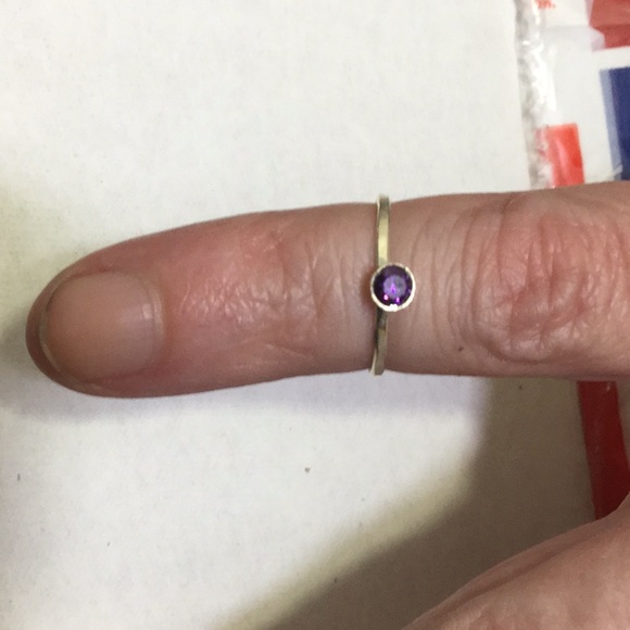 (2-13) 925 Sterling Silver Bezel Set 3mm Alexandrite Gemstone Solitaire Ring - Picture 4 of 7